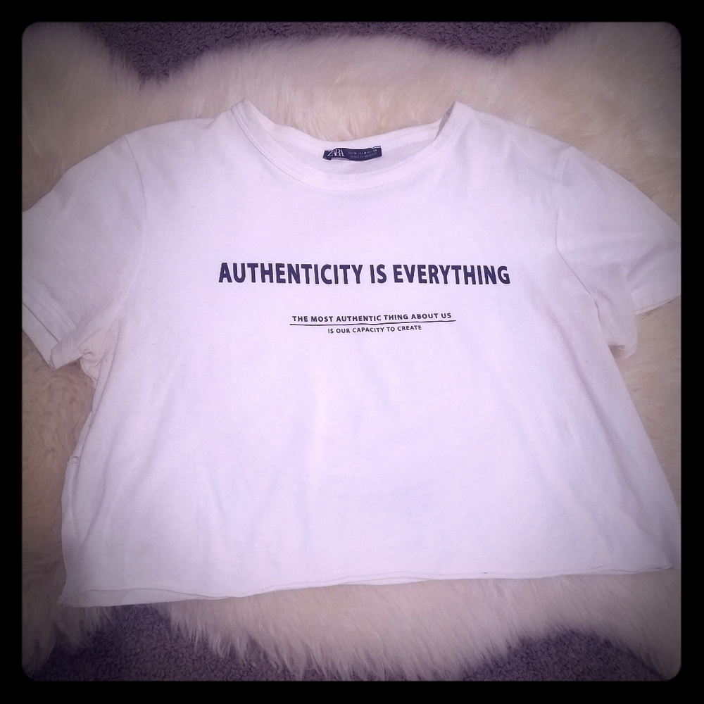 Zara cropped tee